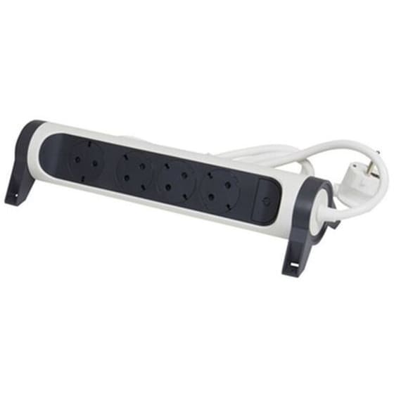 Πολύπριζο Legrand με Διακόπτη 4 θέσεων Rotating 3m - White/Grey image 1