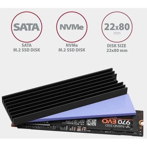 Ψύκτρα σκληρού δίσκου M.2 SSD Axagon CLR-M2 image 1