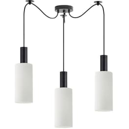 Φωτιστικό Οροφής Τρίφωτο Homelighting 77-8563 Γυάλινο/Μεταλλικό - Λευκό/Μαύρο