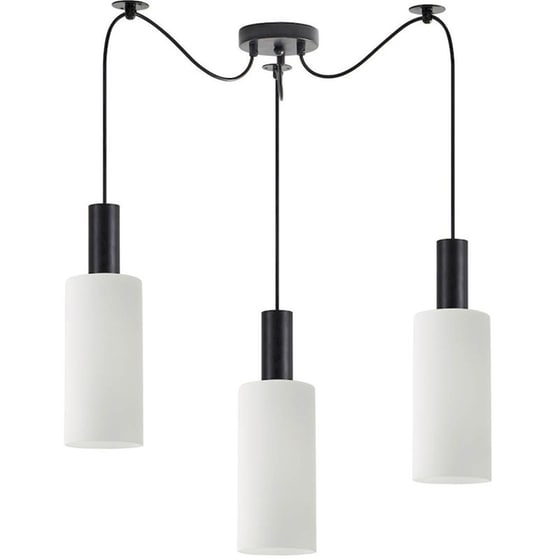 Φωτιστικό Οροφής Τρίφωτο Homelighting 77-8563 Γυάλινο/Μεταλλικό - Λευκό/Μαύρο image 0