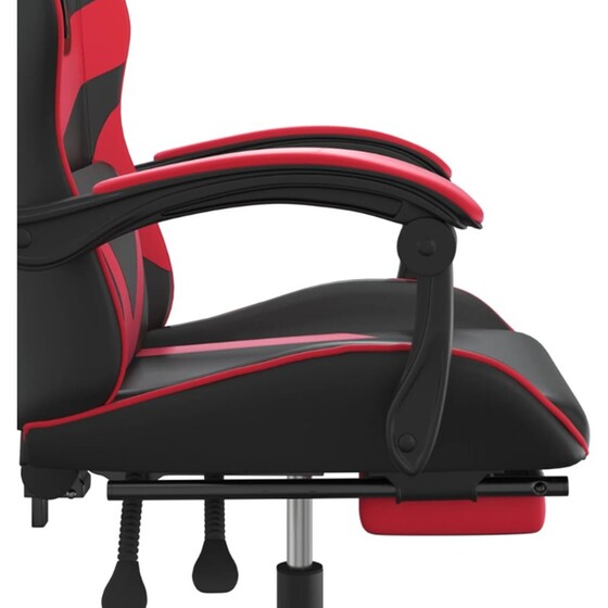 Καρέκλα Gaming VIDAXL 3143855 με Υποπόδιο από Τεχνητό Δέρμα - Μαύρο image 5