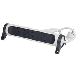 Πολύπριζο Legrand με διακόπτη 4 θέσεων 3m - White/Grey