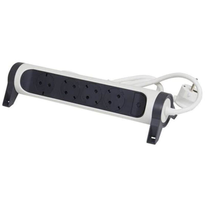 Πολύπριζο Legrand με διακόπτη 4 θέσεων 3m - White/Grey