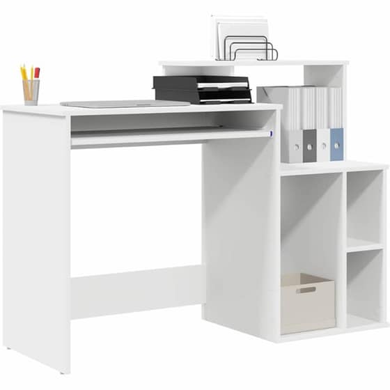 Γραφείο VidaXL από Επεξεργασμένο Ξύλο 120,5x44x88,5 cm - Λευκό image 1