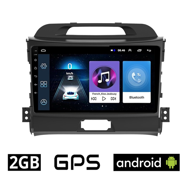 OEM Ηχοσύστημα ΟΕΜ με Οθόνη Αφής 9 Android, GPS, Wi-Fi, Bluetooth -2GB/16GB για KIA SPORTAGE (2010 - 2015) - Μαύρο
