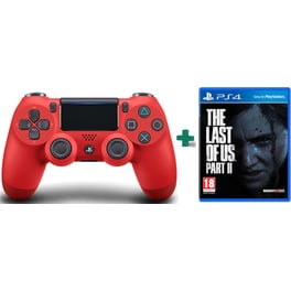 Sony DualShock 4 Controller V2 - Magma Red & The Last of Us Part II