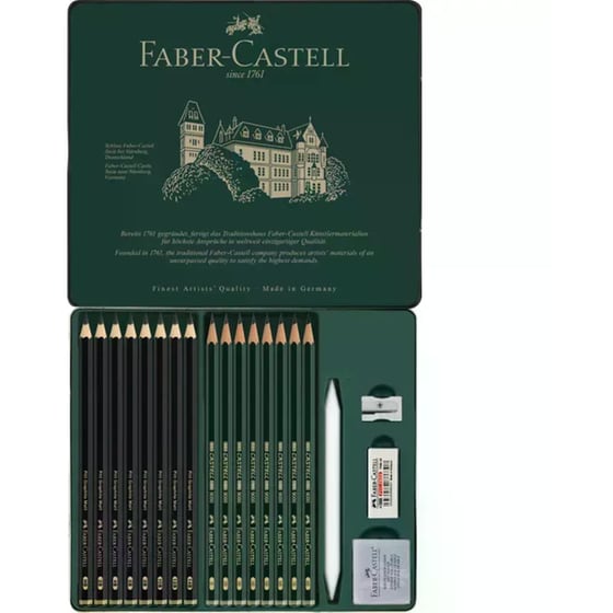 Μολύβια Σχεδίου Faber Castell 9000 & Pritt Matt (20 Τεμάχια) image 1