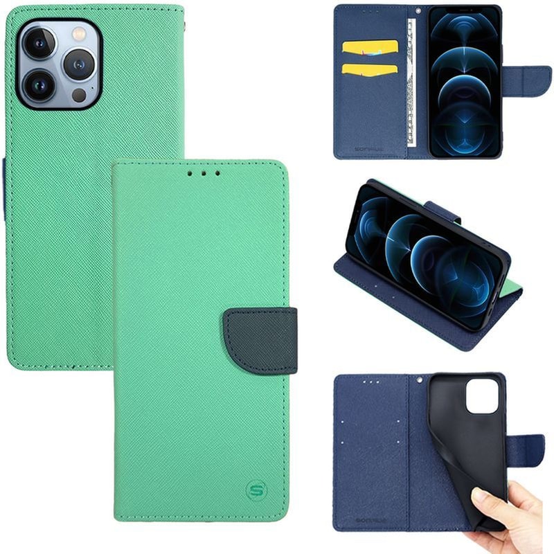 Θήκη Apple iPhone 13 Pro Max - Sonique Trend Book - Βεραμάν