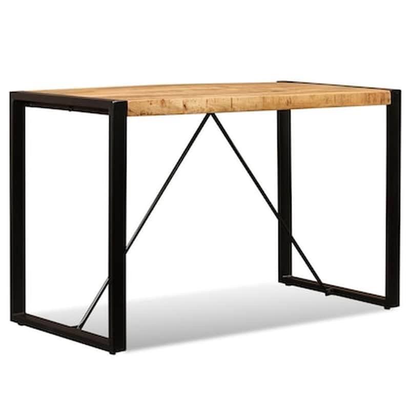 Vidaxl Τραπεζαρία 120 Εκ. Από Μασίφ Ακατέργαστο Ξύλο Μάνγκο