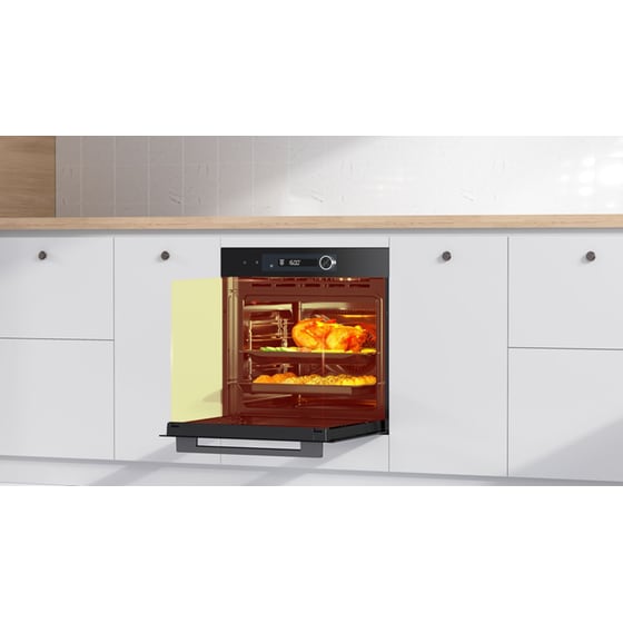 MIDEA MBO7NP30E4-BK 72 Lt Μαύρο Εντοιχιζόμενος Φούρνος Άνω Πάγκου image 8