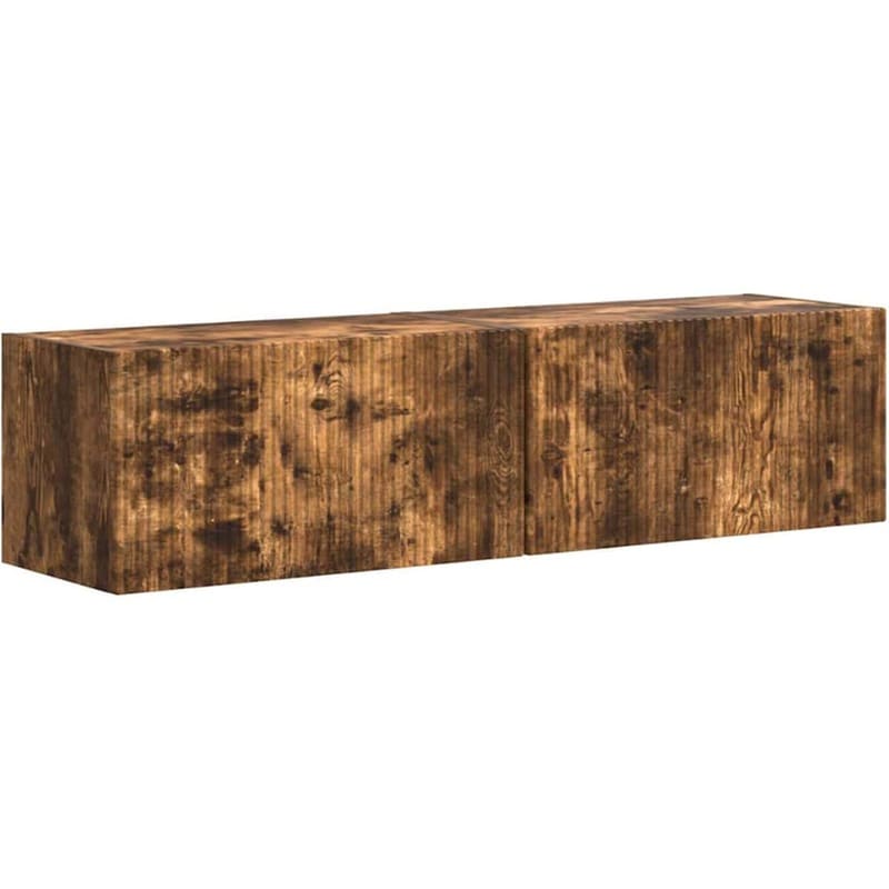 Έπιπλο Τηλεόρασης VidaXL Επιτοίχιο 2 τμχ 60 x 31 x 29,5 cm - Καπνιστή Δρυς