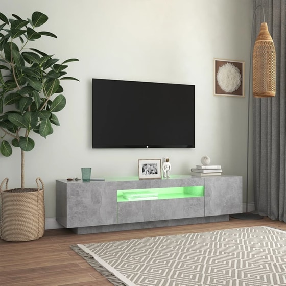 Έπιπλο Τηλεόρασης VidaXL από Μοριοσανίδα 160x35x40cm - Γκρι image 5