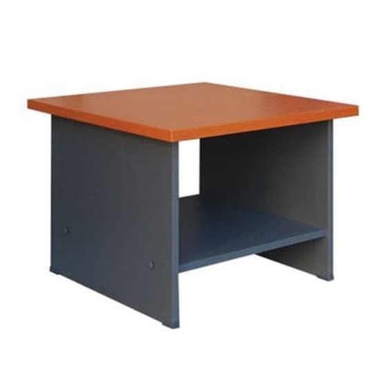 Τραπεζάκι Σαλονιού Woodwell από Μελαμίνη 60x60x45cm - Σκούρο Γκρι/Καφέ image 0