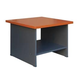 Τραπεζάκι Σαλονιού Woodwell από Μελαμίνη 60x60x45cm - Σκούρο Γκρι/Καφέ