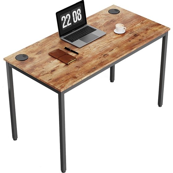 Γραφείο Μελέτης Eureka Ergonomic από Μοριοσανίδα 120x60cm - Καφέ/Ανθρακί image 3
