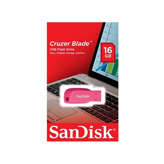 USB stick SanDisk USB Flash - 16 GB USB 2.0 - Ροζ image 1