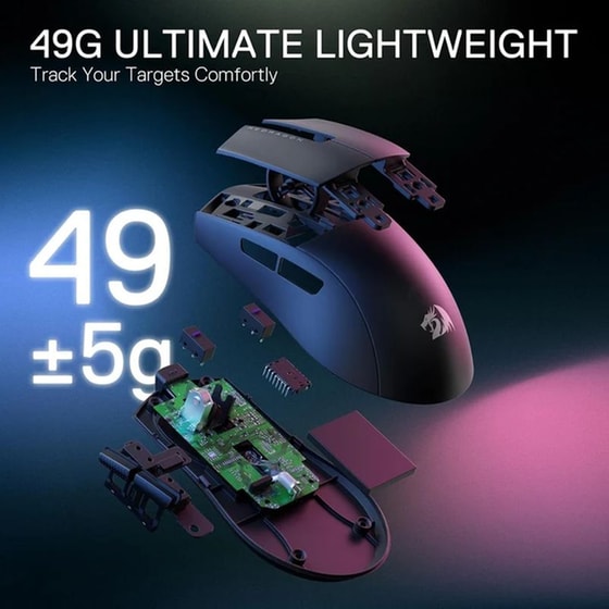 Redragon K1NG M916 STD Gaming Ασύρματο Ποντίκι Μαύρο image 4
