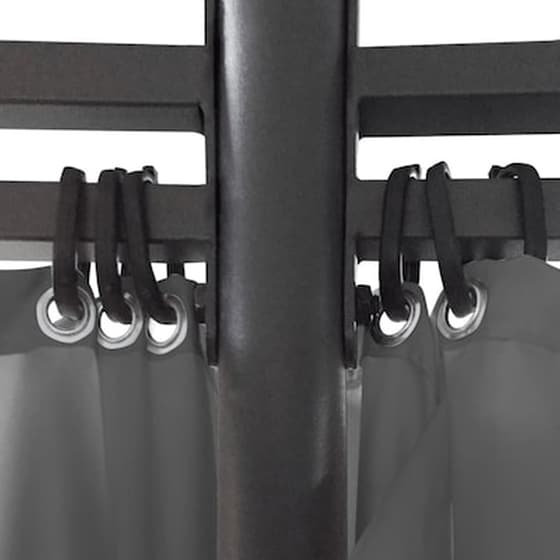 Κιόσκι Vidaxl Χάλυβα με Κουρτίνες 3.5x2.7cm - Ανθρακί image 5