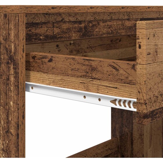 Γραφείο VidaXL από Επεξεργασμένο Ξύλο 100x50x78 cm - Παλιό Ξύλο image 7