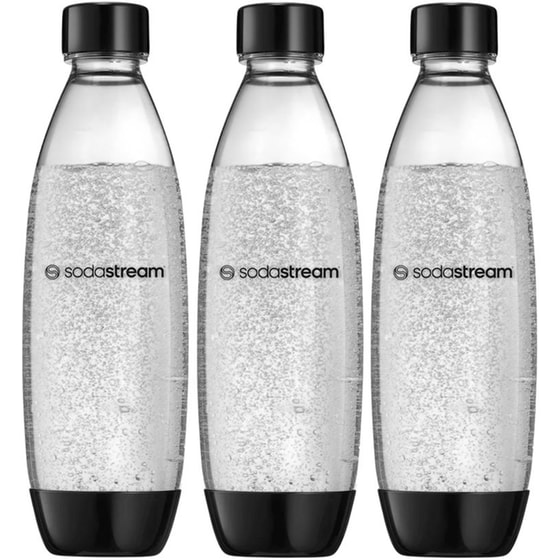 Σετ Μπουκάλια Slim Πλαστικά SODASTREAM SS-BSL-3B 3τμχ 1 L Μαύρο/Διάφανο image 0