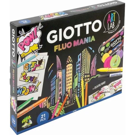 Σετ Δημιουργίας Giotto Art Lab Fluo Mania 21 Τεμάχια image 0