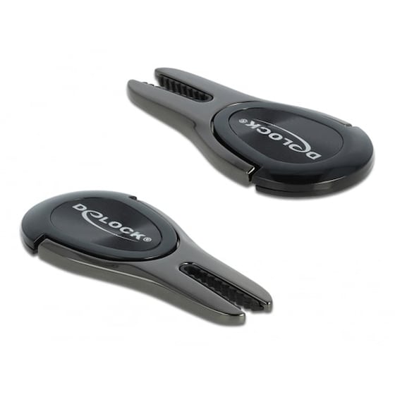 Βάση Στήριξης Αυτοκινήτου Αεραγωγού Delock 4in1 Finger Ring 360° - Ανθρακί image 0