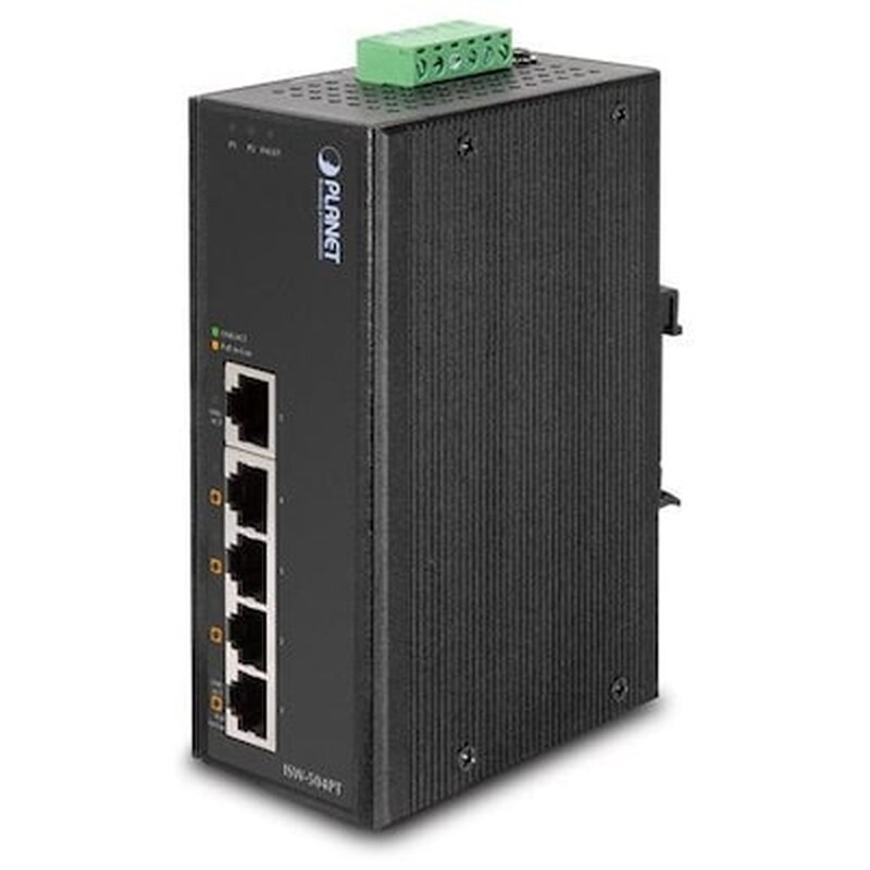PLANET ISW-504PT Network Switch Unmanaged L2 Fast Ethernet (100 Mbps) PoE Support