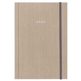 Next Ημερολόγιο 2025 Fabric Ημερήσιο Δετό Μπεζ Με Λάστιχο 12x17εκ.