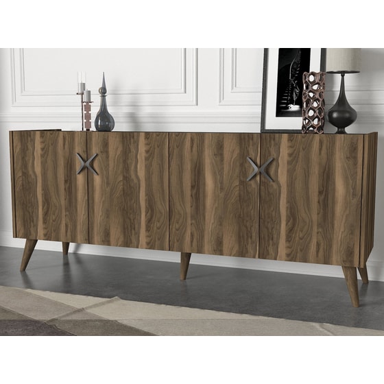 Μπουφές 24Mall Di Legno από Μοριοσανίδα 183.6x47x78 cm - Καρυδί image 2