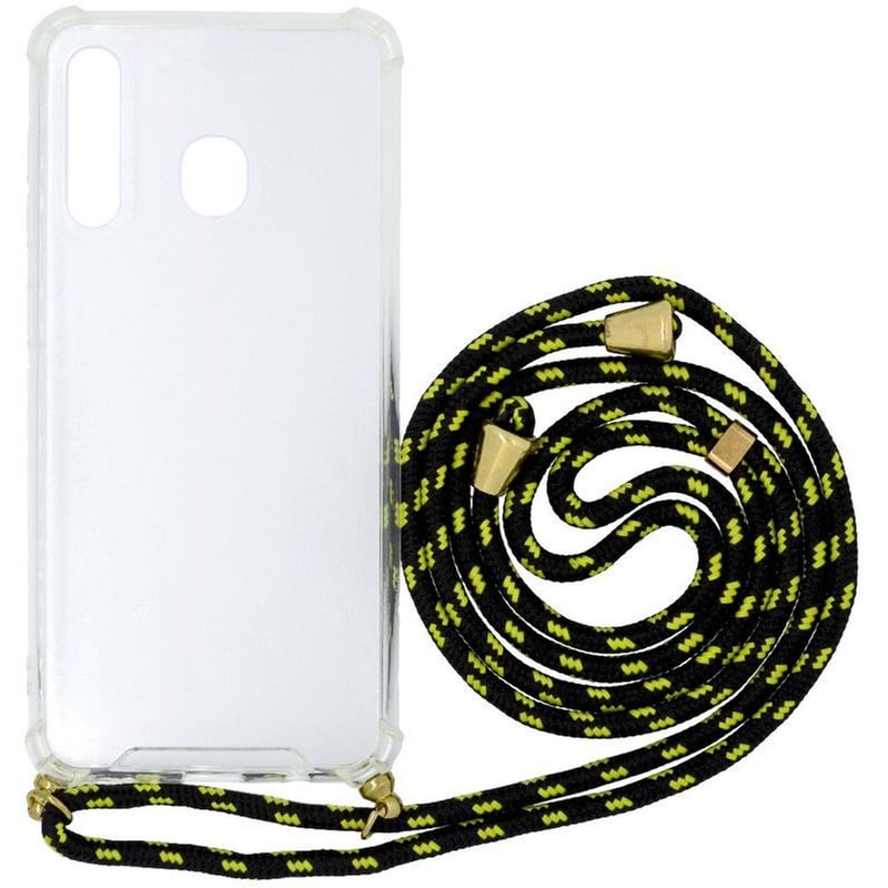 Θήκη Samsung Galaxy A20/Galaxy A30 - Ancus Crossbody με Κορδόνι - Transparent