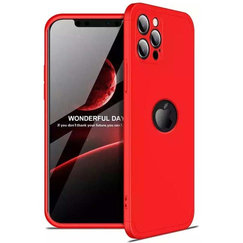GKK Θήκη Apple iPhone 12 Pro Max - GΚΚ 360 Full Body Protection - Κόκκινο