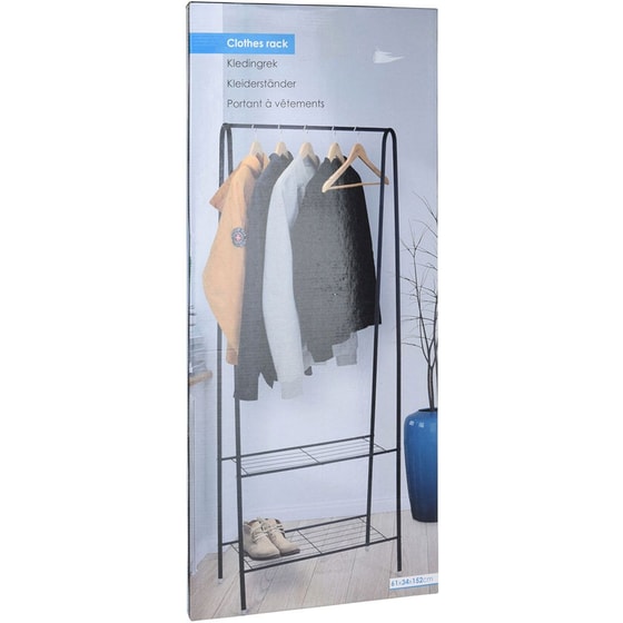 Έπιπλο Εισόδου Spitishop Μεταλλικό 61x34x152 cm - Μαύρο image 1