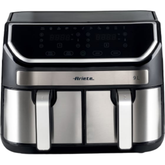 ARIETE Dual 4625 με Διπλό Αποσπώμενο Κάδο 2100 W 9 L Ασημί Φριτέζα Αέρος image 0