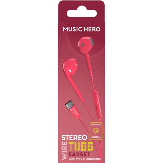 SBS Tubb Handsfree USB-C - Ροζ image 1