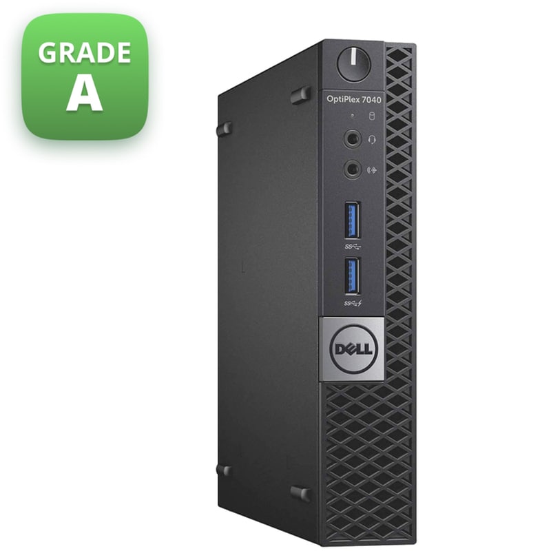Refurbished Desktop Dell 7040M Microtower (Core i5-6500/8GB/256GB SSD/HD Graphics 530/Win10Pro) | Grade A