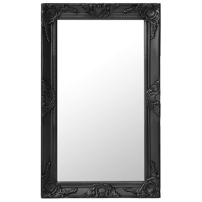 Διακοσμητικός Καθρέφτης Τοίχου VidaXL Ξύλινος 80x50 cm - Μαύρο