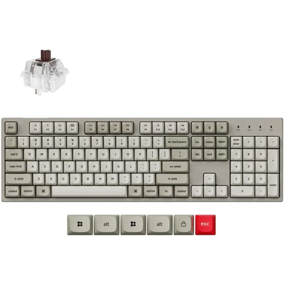 Keychron C2 PRO C2PX-M3 Ενσύρματο Gaming Μηχανικό Πληκτρολόγιο με  RGB φωτισμό (Αγγλικό US) image 0