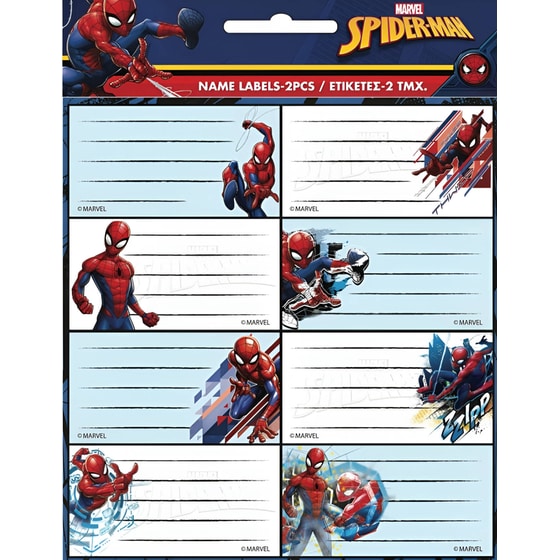 Αυτοκόλλητες Ετικέτες Gim Spider-Man (2 Φύλλα - 16 Τεμάχια) image 0