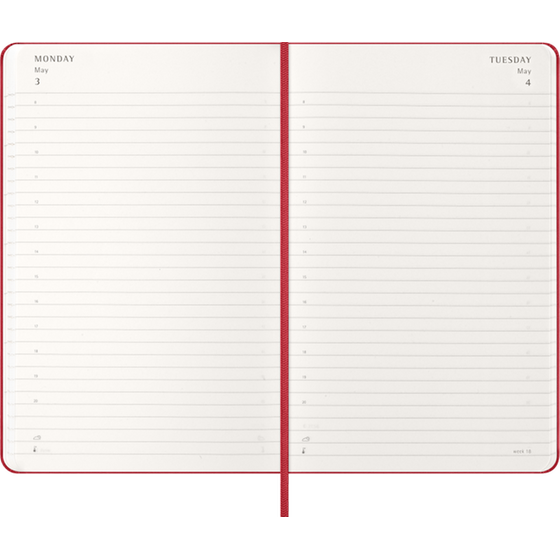 Ημερολόγιο Εβδομαδιαίο 2027 Moleskine 12M L Hardcover Κόκκινο image 2