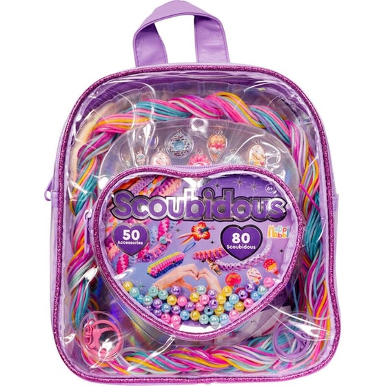 HappiHobbi Scoubidous Σακίδιο Πλάτης με 80 Scoubidous & Αξεσουάρ image 0