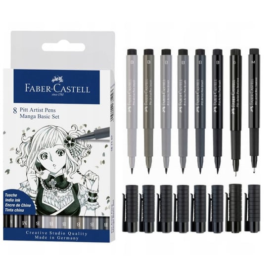 Μαρκαδόροι Γραφής Faber Castell Pitt Artists Pens Manga Basic Set (8 Τεμάχια) image 1