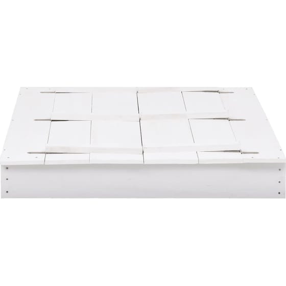 VidaXL Αμμοδόχος με Καθίσματα Τετράγωνη 95x90x15cm Ξύλινη - Λευκό image 1