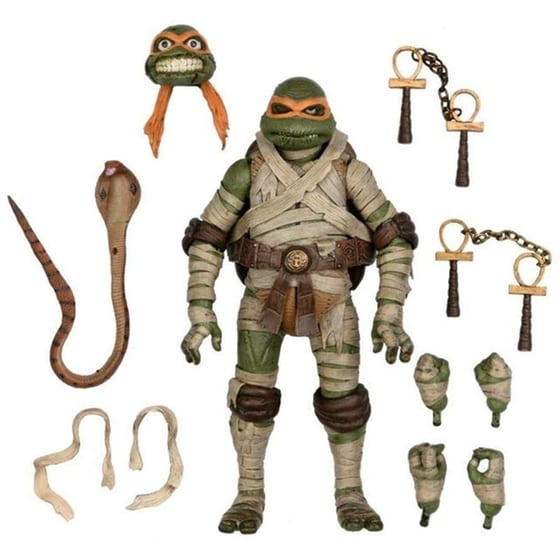 Φιγούρα NECA Universal Monsters X Teenage Mutant Ninja Turtles Michelangelo As Mummy 18 cm image 1