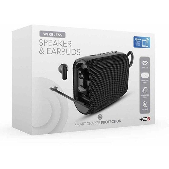 Φορητό Ηχείο The Source & Ακουστικά bluetooth - Μαύρο image 1