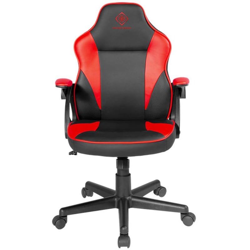 DELTACO Καρέκλα Gaming Deltaco Junio Dc120r από Δερματίνη - Μαύρη/Κόκκινη