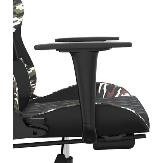 Καρέκλα Gaming VIDAXL 345532 με Υποπόδιο από Τεχνητό Δέρμα - Μαύρο image 6