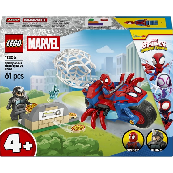 LEGO® Marvel Spidey And His Amazing Friends Σπάιντι με Μοτοσικλέτα vs. Ράινο (11206) image 0