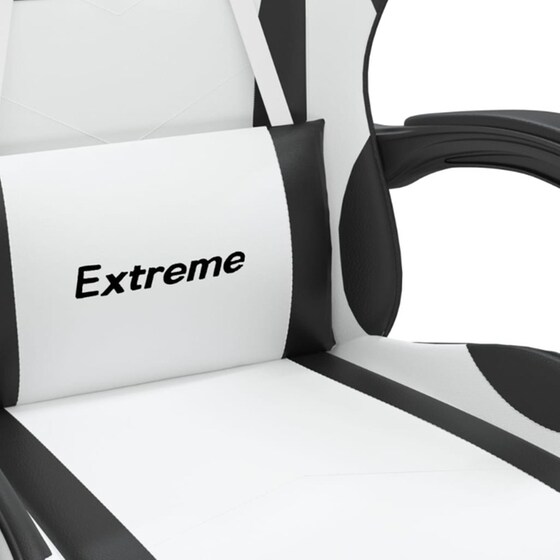 Καρέκλα Gaming VIDAXL 3143888 με Υποπόδιο από Τεχνητό Δέρμα - Λευκή image 5