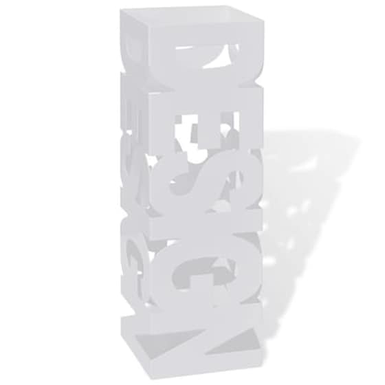 Ομπρελοθήκη VidaXL Ατσάλινη 15.5x15.5x48.5  cm - Λευκό image 0