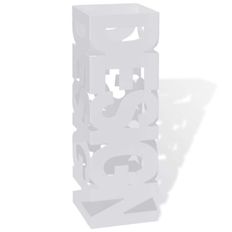 VIDAXL Ομπρελοθήκη VidaXL Ατσάλινη 15.5x15.5x48.5 cm - Λευκό